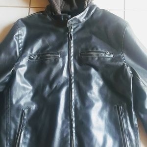 LEVIS MENS LEATHER BOMBER JACKET